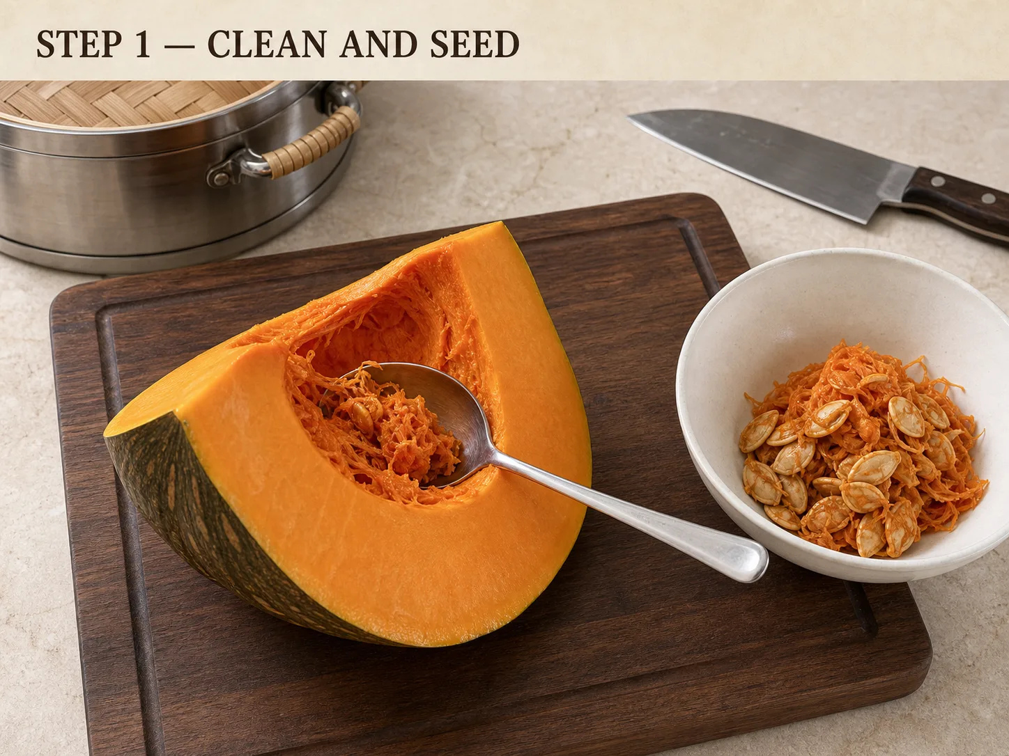 Steamed Pumpkin (Qing Zheng Nan Gua)