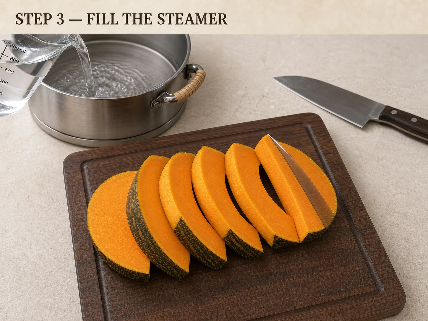 Steamed Pumpkin (Qing Zheng Nan Gua)