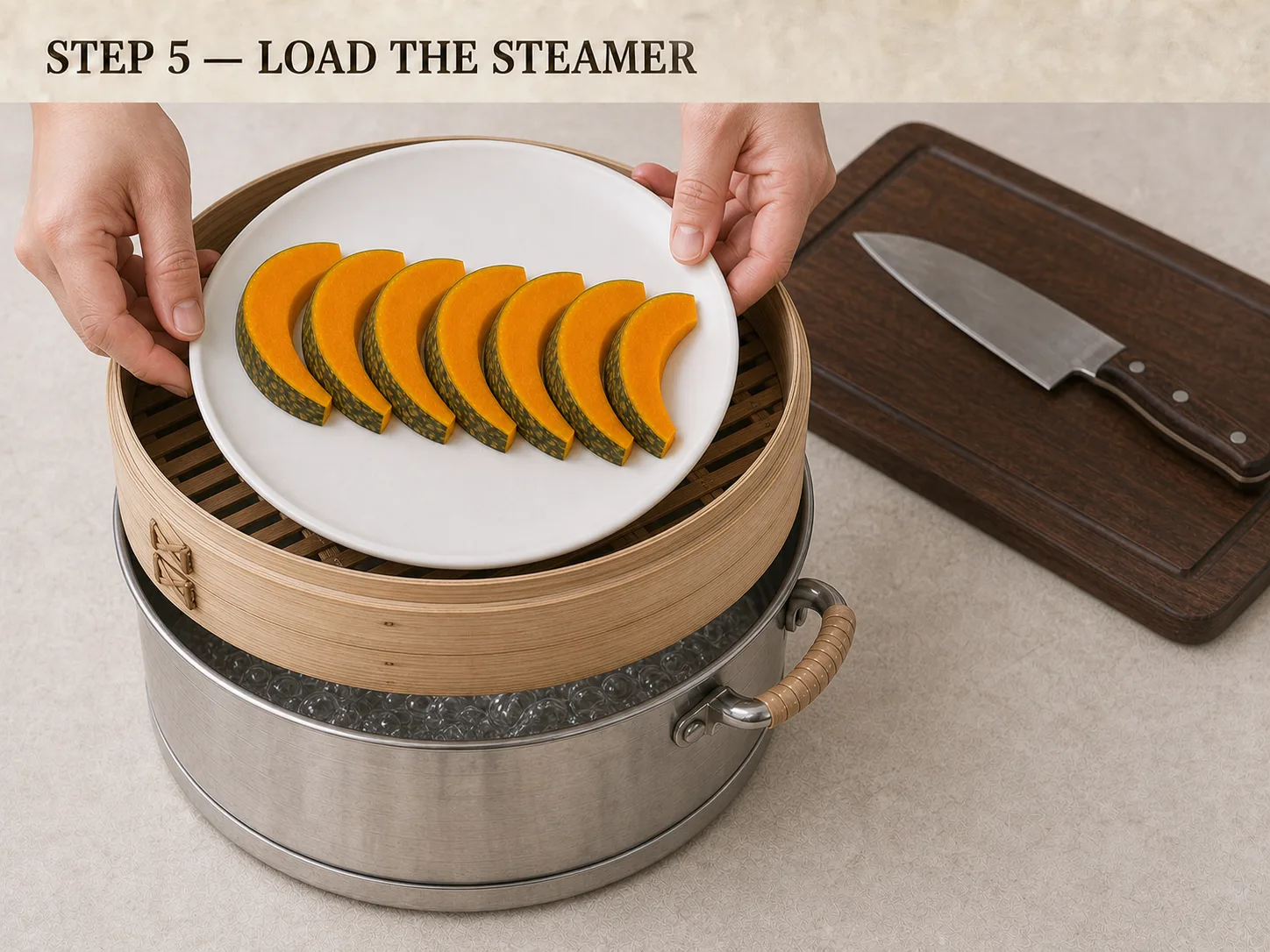 Steamed Pumpkin (Qing Zheng Nan Gua)