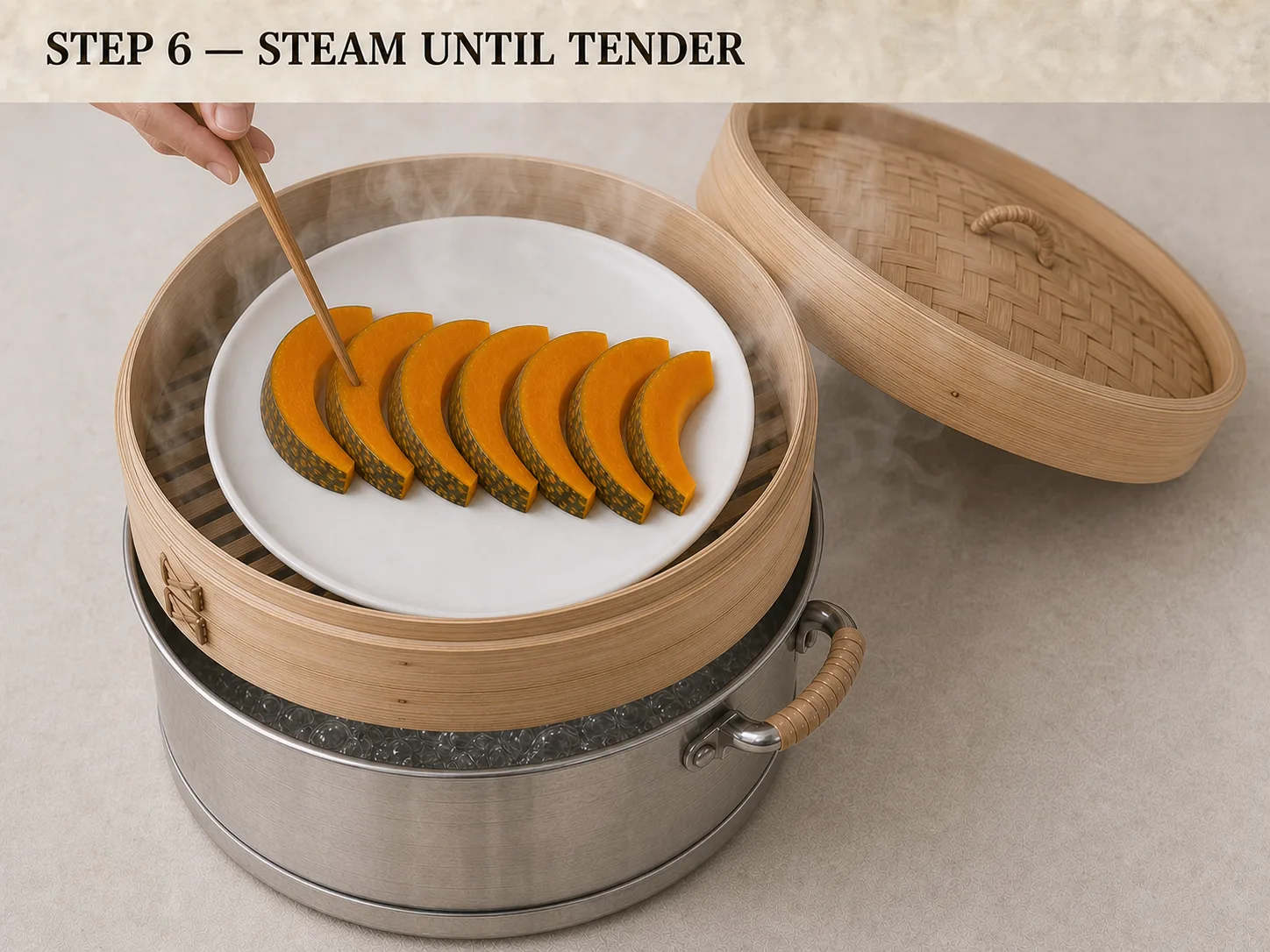 Steamed Pumpkin (Qing Zheng Nan Gua)