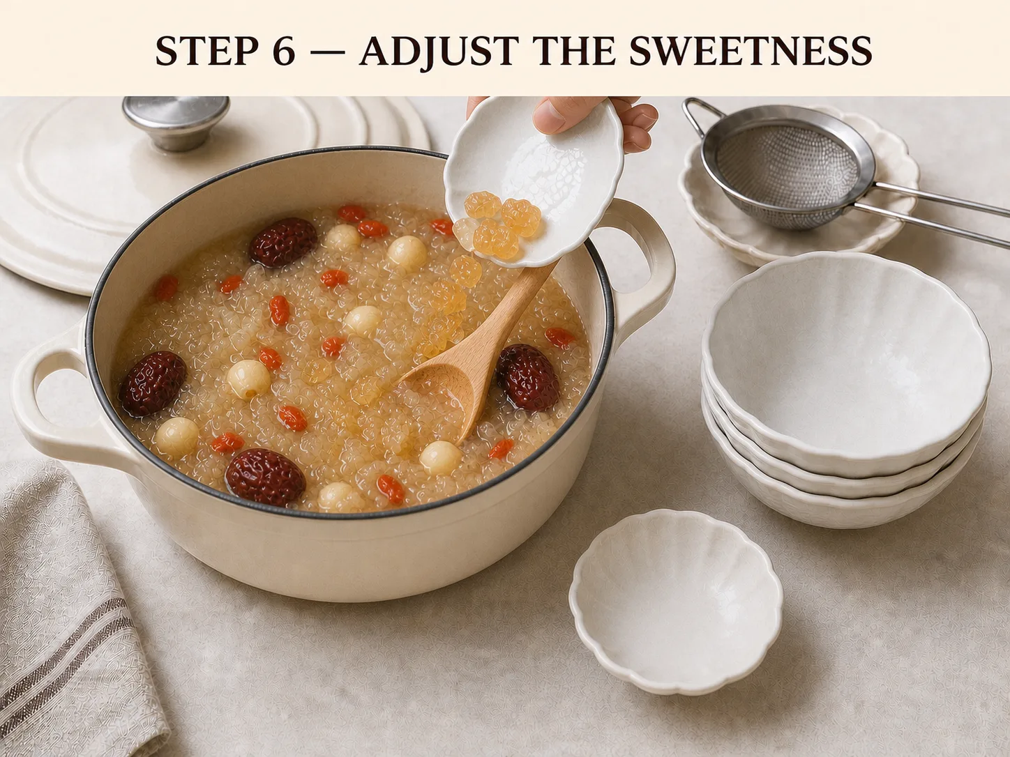 Tremella and Lotus Seed Porridge (Yin Er Lian Zi Zhou)